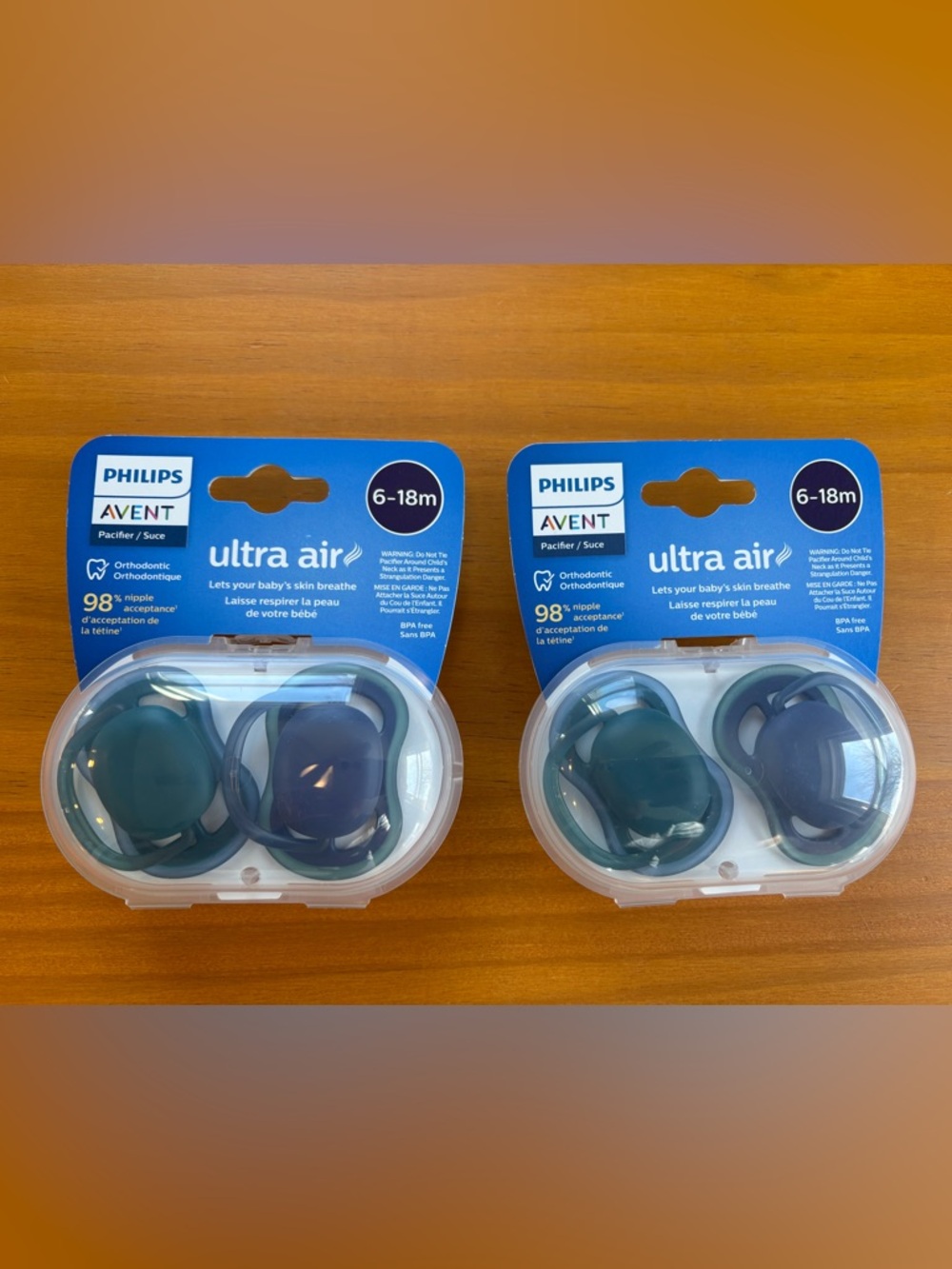 Philips Avent Ultra Air Pacifier 6-18m - Blue (2-Pack)
